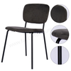 Luxury Modern Velvet Upholstered Dining Chair with Black Ripple Legs for Hotel Use