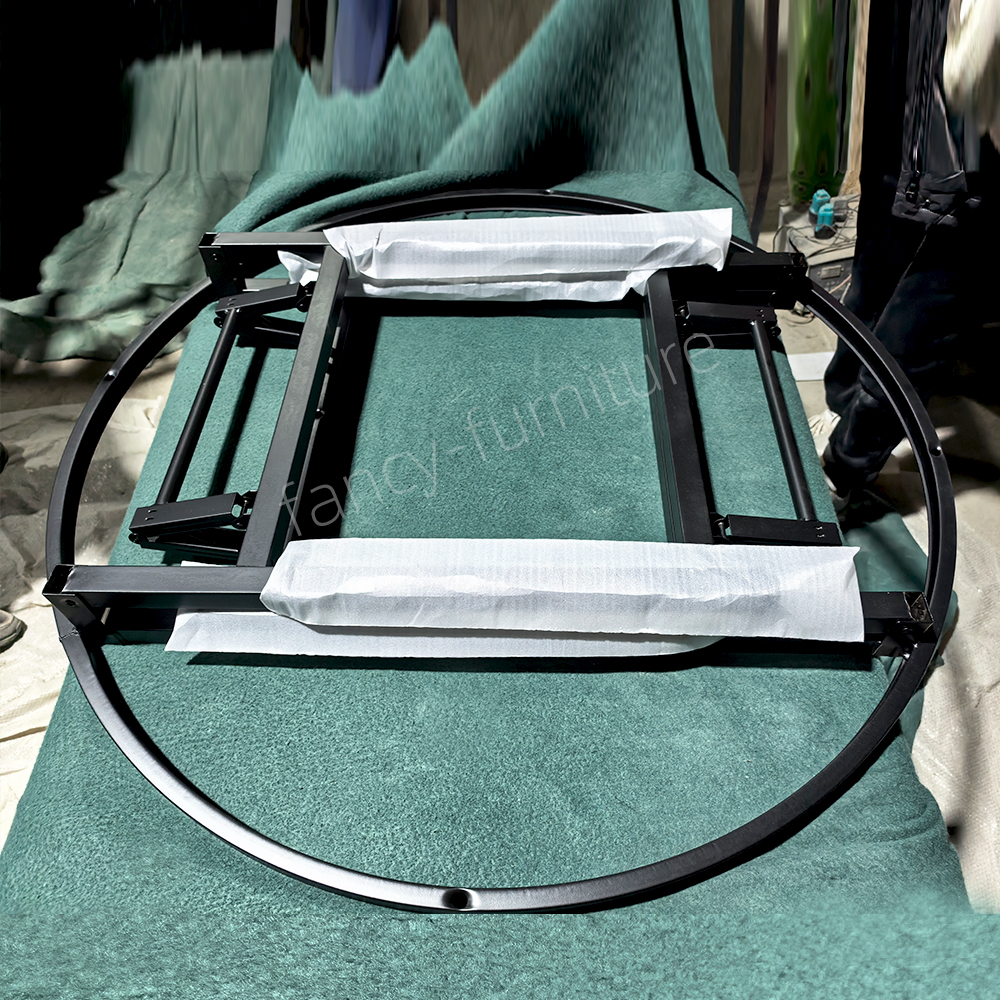Heavy Duty Round Folding Table Frame, Metal Foldable Legs for Round Banquet Tables, Space-Saving Table Base for Events