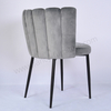 Modern Hotel Dining Chair with Dutch Velvet Upholstery And Black Spray Frame Home Furniture