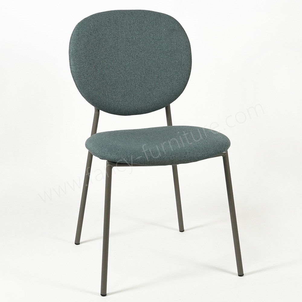 Hot Selling Linen Dining Chair, Ergonomic Backrest Upholstered Chair for Living Room & Cafe