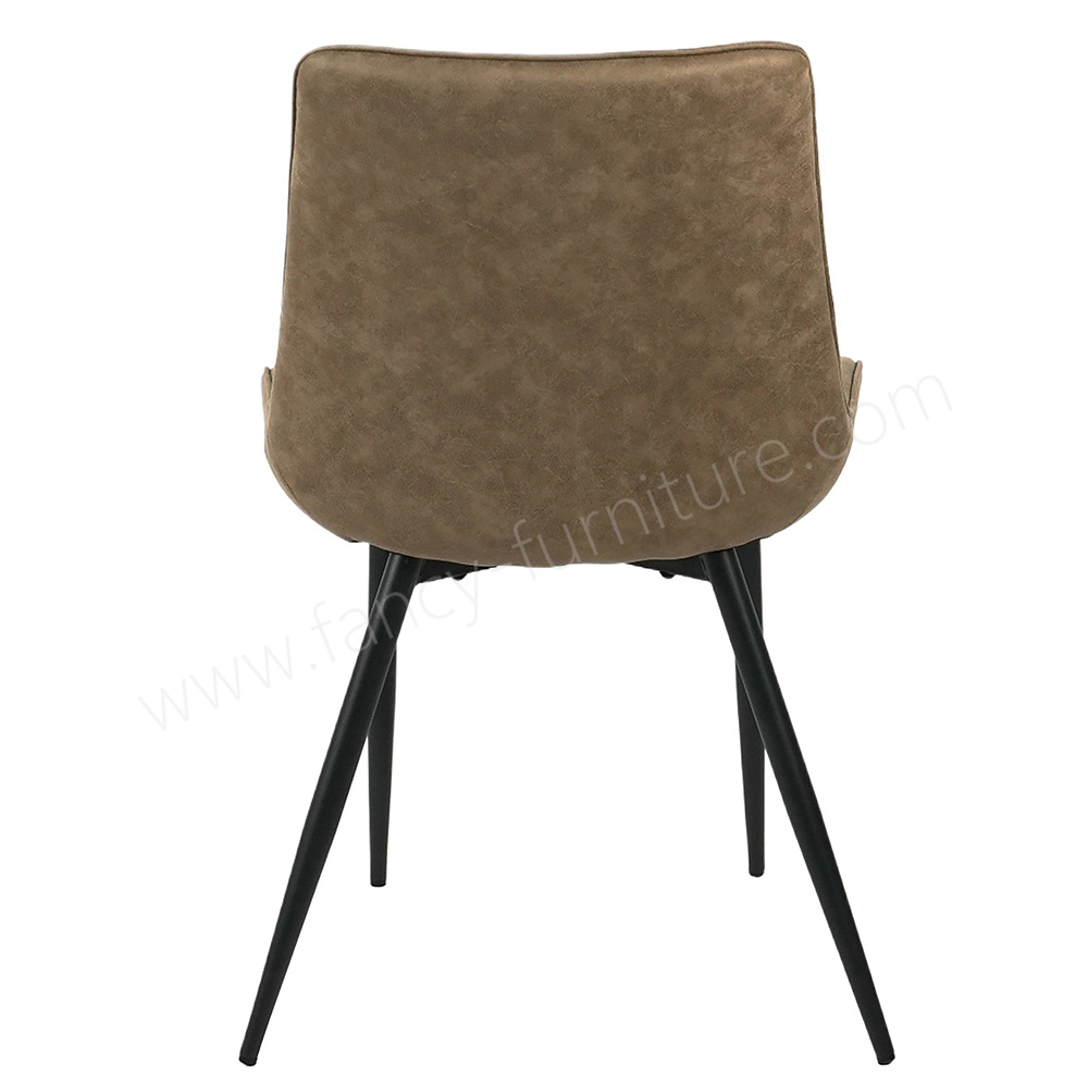 Soft Upholstered Modern Dining Chair with Durable Metal Legs for Home & Hotel Use