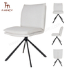 Wholesale Luxury Leisure Kitchen Restaurant Designer Chinese Gold Velvet Comfortable Dining Chair With Metal Legs Black