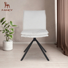 Modern Vintage Beige Faux Leather Dining Chair for Home for Dining Room and Home Office