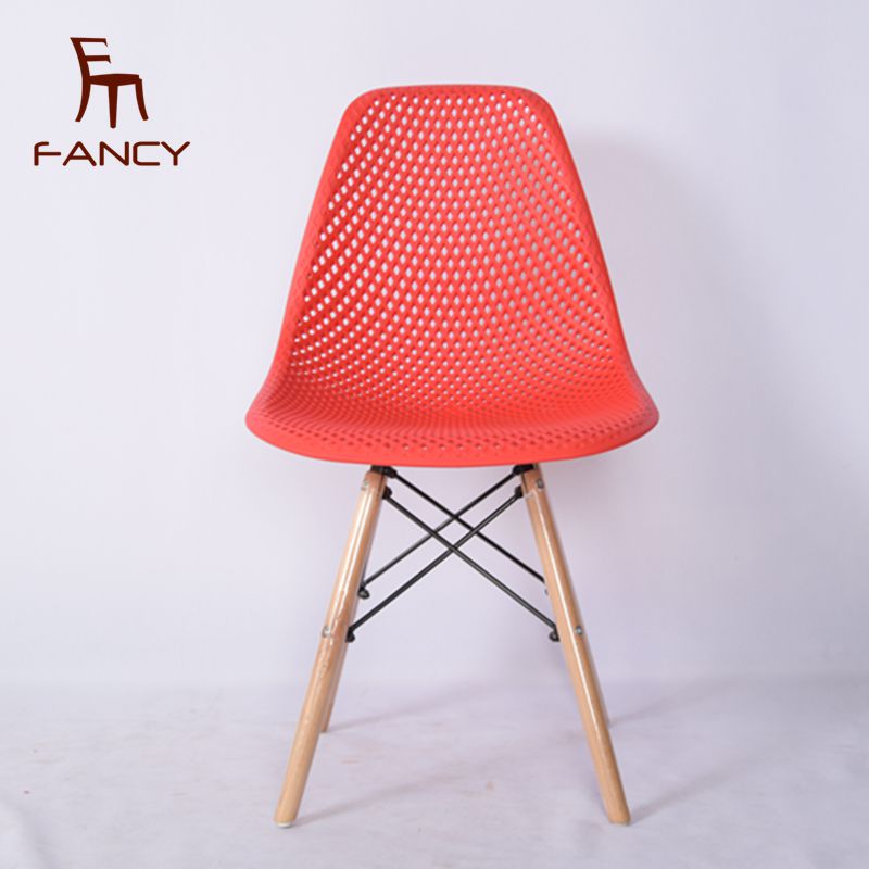 Manufacturers Cheap Plastic Chairs Modern Hard Plastic Chair with Wooden Leg