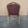 Modern Iron Stackable Stable Commercial Dining Hotel Banquet Chairs Solid Back Foam Cushion Fabric Cover Indoor/Outdoor Banquet Chairs