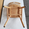 Classic Windsor Style Armless Chair, Natural Rubber Wood Dining Chair with Spindle Back Durable & Ergonomic for Home Hotel Use