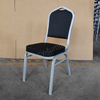 Wholesale Stackable Indoor Banquet Chairs-Modern Design Solid Back Foam Cushion Iron Legs Stable Commercial Hotel Dining Chairs