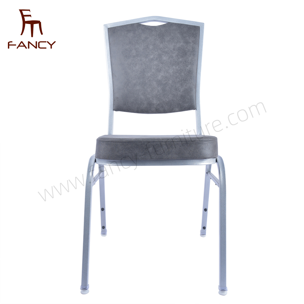 Simple Design School Canteen Furniture Hostel Lobby Soft Metal Frame Banquet Chair for Sales
