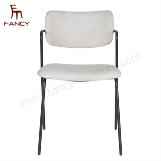 Modern Nordic Luxury Gold Fabric Velvet Dining Room Chair Cream Color Dining Chair for Dining Table