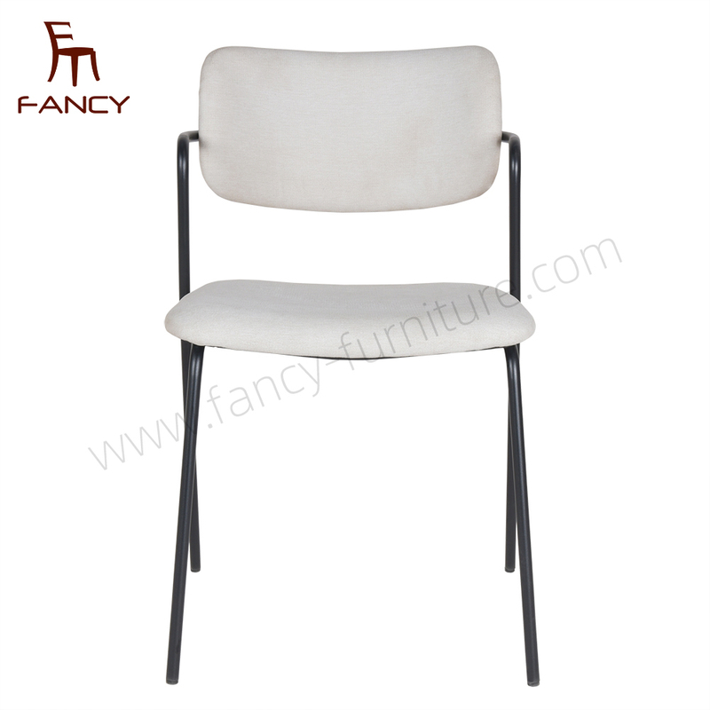 Modern Nordic Luxury Gold Fabric Velvet Dining Room Chair Cream Color Dining Chair for Dining Table