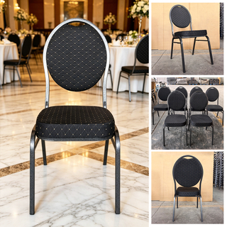 Fancy Chinese Design Fabric Stackable Banquet Chairs with ODM Customization for Commercial Use-Strong & Durable