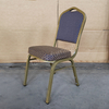 Popular Conference Chair Iron Legs Stackable Stable Solid Back Commercial Hotel Dining Indoor Outdoor Use Banquet Chair