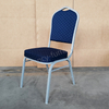 Modern Stackable Metal Fabric Iron Legs Solid Back Commercial Foam Cushion for Indoor/Outdoor Use Banquet Chair
