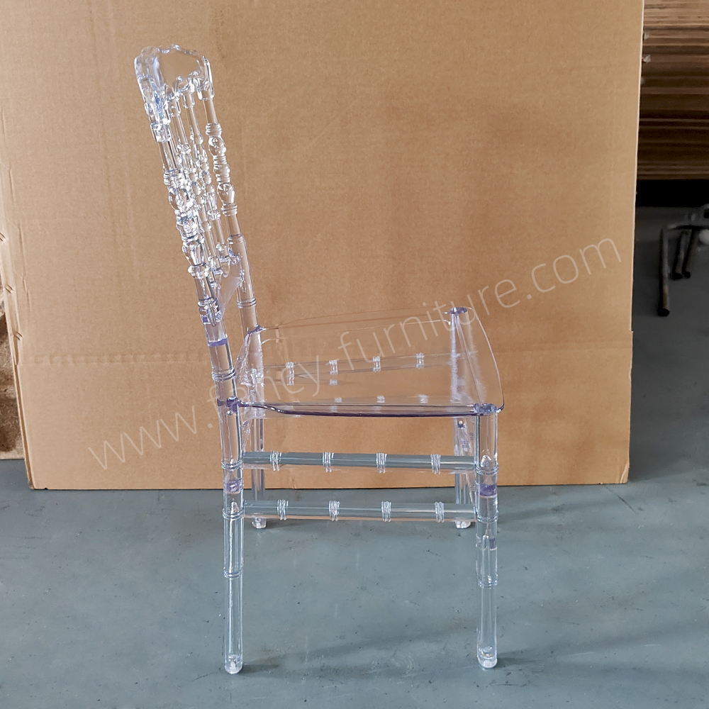 Modern Clear Plastic Dining Chair-Durable Waterproof Portable Banquet Chair with 2-Year Warranty for Home & Outdoor Use
