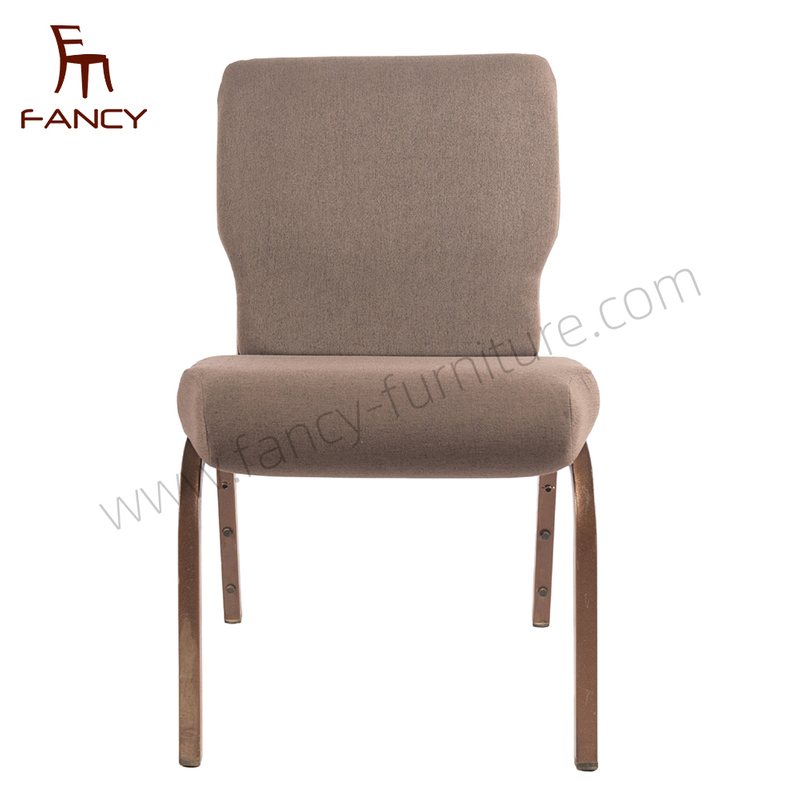 Factory Wholesale Burgundy Color OEM Colors Auditorium Red Interlock Stacking Metal Fabric Church Chair