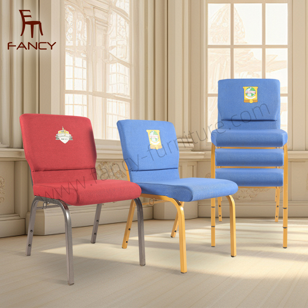Church Chairs Metal Stackable Church Chairs for Sale Accept Customized Logo