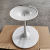 Contemporary Tulip Dining Table, Round MDF Top with Heavy Duty Metal Base, Anti-rust Stable Legs for Indoor Dining Use