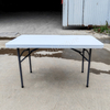 White Folding Plastic Table - Heavy Duty HDPE Rectangular Foldable Table for Outdoor Camping Party Banquet Events