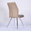 Luxury PU Leather Dining Chair with Electroplated Frame for Hotel Banquet Restaurant