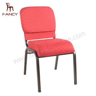 Cheap Stacking Church Banquet Chair Hotel Chair Luxury Auditorium Red Church Chair with Armrest for Sale