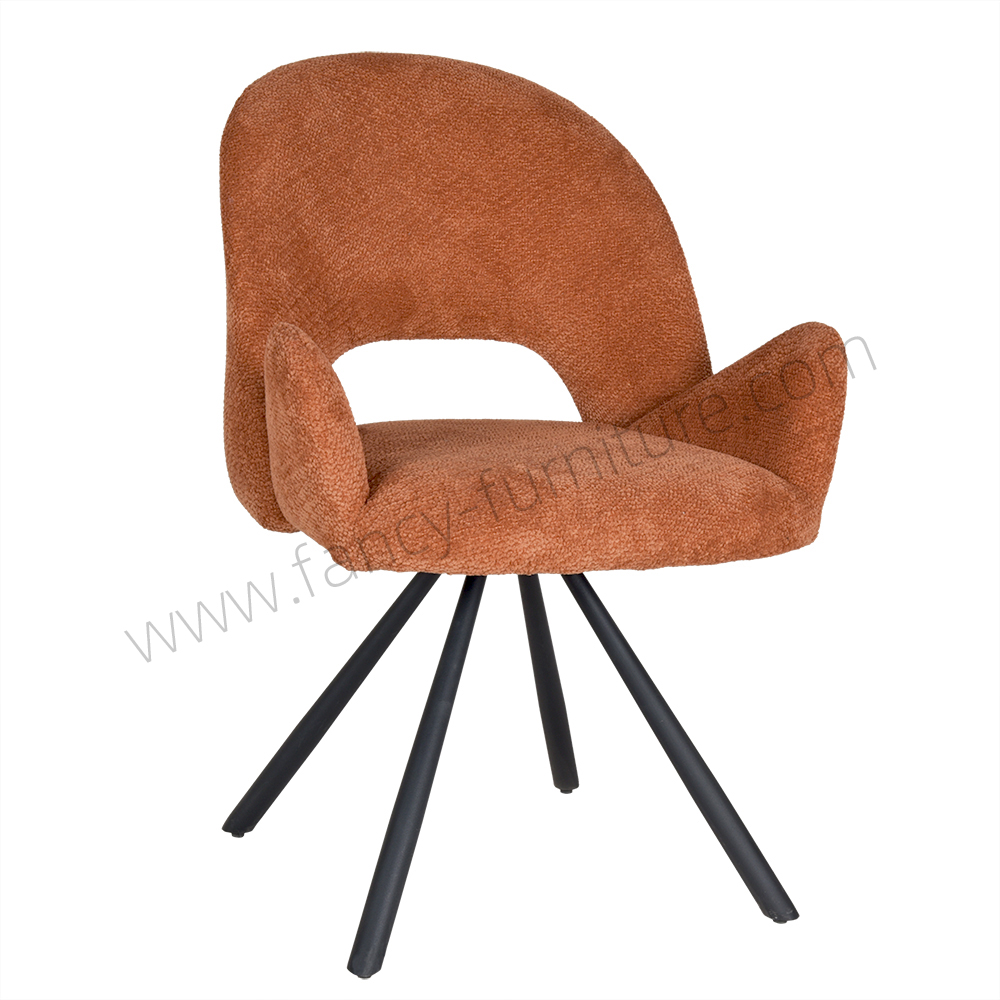 Nordic Swivel 360 Degree Revolving Dining Chair with Cushion