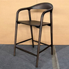 European-style Solid Ash Wood Bar Stools, Machine-carved in One Piece by Shumeite, Suitable for Restaurants And High-end Private Furniture.