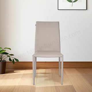 Modern Full PU Leather Covered Dining Chair Comfortable Soft Seating for Home Restaurant And Banquet Use
