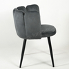 Soft Shell Dining Chair, Comfy Side Chair with Flower Shaped Backrest for Bedroom & Dining Area