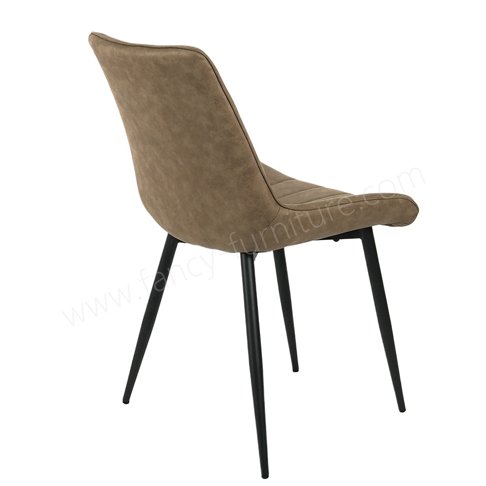 Soft Upholstered Modern Dining Chair with Durable Metal Legs for Home & Hotel Use
