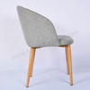 Modern Linen Dining Chair with Metal Legs Durable Upholstery Non-Foldable for Home & Hotel Use