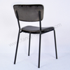 Modern Nordic Velvet Upholstered Dining Chair, Black Ripple Metal Legs Luxury Dining Room Furniture, Suitable for Home Hotel Restaurant Banquet Cafe Coffee Shop