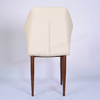 Modern PU Leather Upholstered Dining Chair with Wood Effect Metal Legs for Restaurant, Hotel, Cafe And Home Kitchen