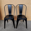 Sturdy Durable Industrial Antique Iron Stackable Dining Chair with Metal Legs for Home And Commercial Use