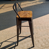 Industrial Metal Strong Bar Stool Stackable High Chair for Home Bar And Commercial Use