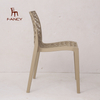 Nordic plastic dining chair simple modern coffee dining table set backrest plastic chair 