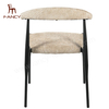 Wholesale White design flower back accent chair living room soft cushion Teddy velvet Dining Chair Banquet and wedding chair