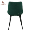 Nordic Style High Quality Modern Metal Legs Velvet Dining Table Chairs