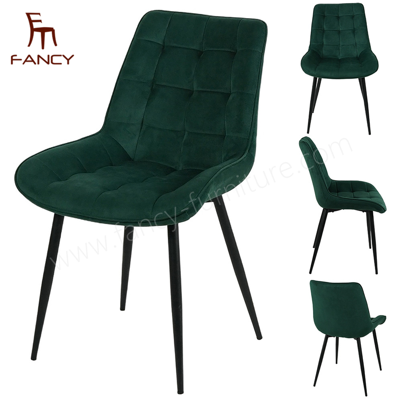Stylish Design Modern Brown Boucle Fabric Dining Chair Home Living Room & Kitchen Use Upholstered Dining Chair