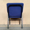 Custom Color Upholstered Arm Church Chair Stackable Iron Frame Modern Worship Seating for Religious Venue & Auditorium