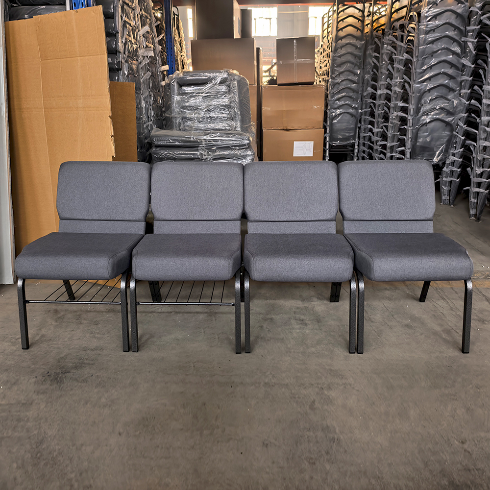 High Density Foam Custom Logo Modern Design Durable Comfort Church Chair for Religious Commercial Use