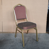Modern Iron Stackable Stable Commercial Dining Hotel Banquet Chairs Solid Back Foam Cushion Fabric Cover Indoor/Outdoor Banquet Chairs