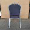  Banquet Chair Modern Metal Fabric Stackable Stable Commercial Hotel Dining Chair Solid Back Foam Cushion Iron Home Office