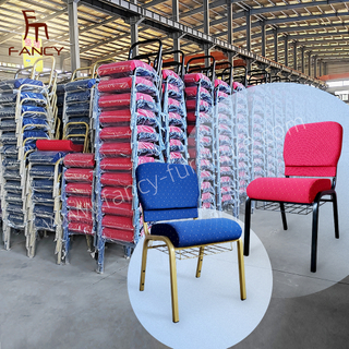 Modern Fabric Auditorium Chairs Stackable Church Furniture for Church Kitchen Theater Use Available Chinese Design Style