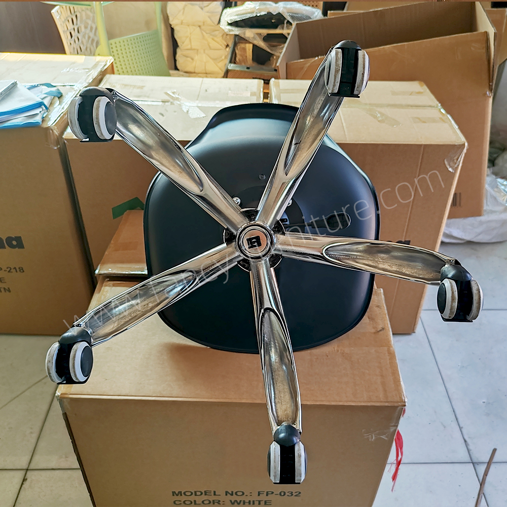 Modern Ergonomic Swivel Desk Chair, Adjustable Height Base, Plastic Backrest with Soft PU Seat, Perfect for Home Office