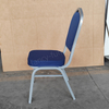 Modern Commercial Iron Dining Banquet Chairs with Metal Legs Fabric Seats Stackable Design for Hotel Wedding & Party Events