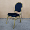 Wholesale Wedding Event Modern Stackable Metal Fabric Iron Legs Solid Back Commercial Foam Cushion Banquet Chair