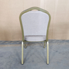 Steel Modern Stackable Stable Metal Fabric Iron Legs Solid Back Commercial Foam Cushion Outdoor Wedding Banquet Chair