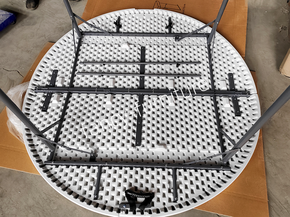 Portable Foldable Plastic Table - Round & Rectangular Heavy Duty Folding Tables for Home Outdoor Camping Parties