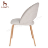 High-End European Design Dining Chairs for Home Office And Hotel Wood Grain Metal Legs Popular High Quality Furniture