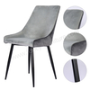 Elegant Velvet Dining Chair Contemporary Upholstered Chair with Black Powder Coated Metal Legs for Dining Room